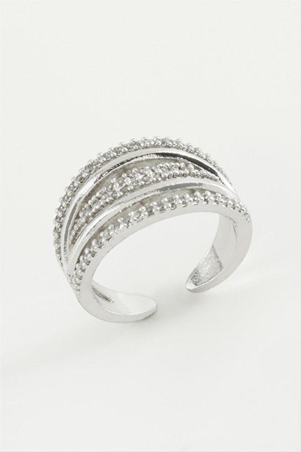 5 rows zircon stone ring - 3