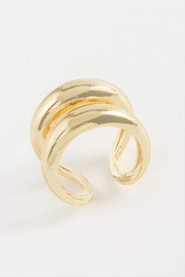 Double Ring () Metal Ring-Yellow