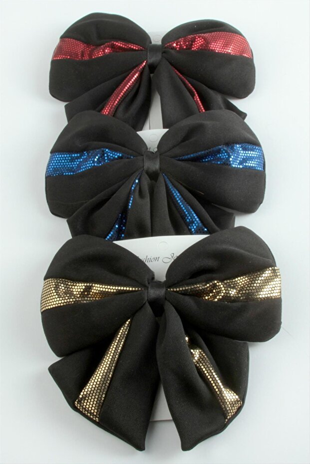 مشبك أوتوماتيكي بنمط منقط 13 سم - 1