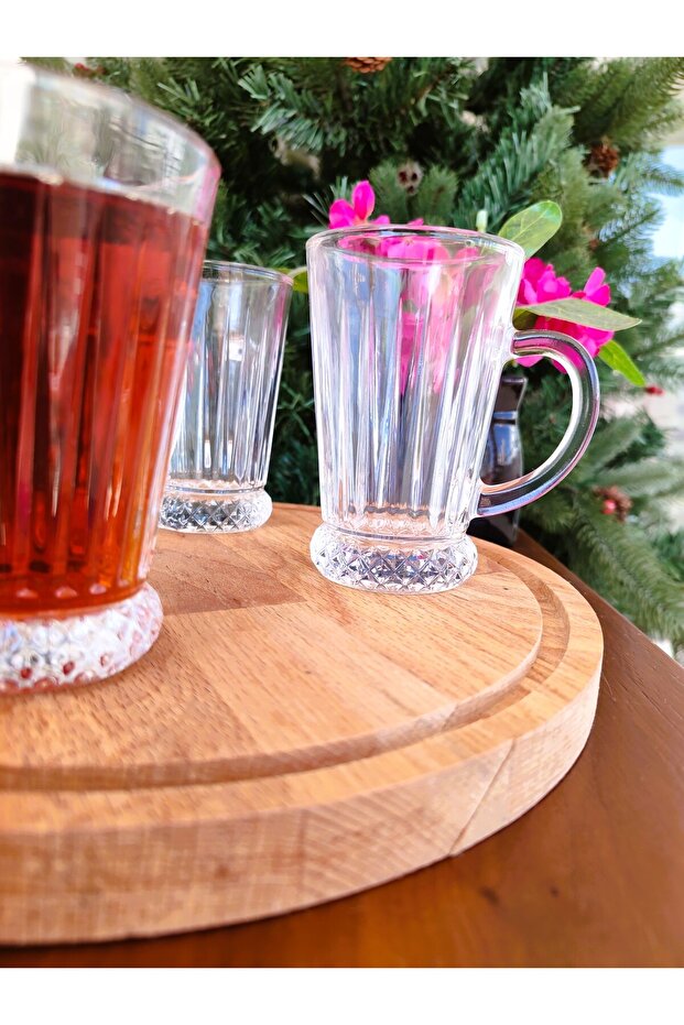 Madeleine 4'lü Çay Fincanı Seti - Şeffaf - 210 ml - 7