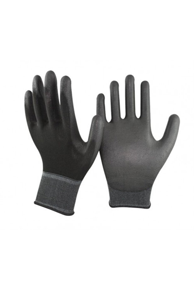 Polyester gloves, partially dipped in polyurethane - 1