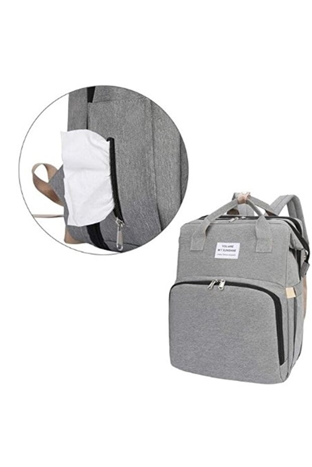 Multifunctional backpack extendable cot, 73x27x25 cm, Gray - 1