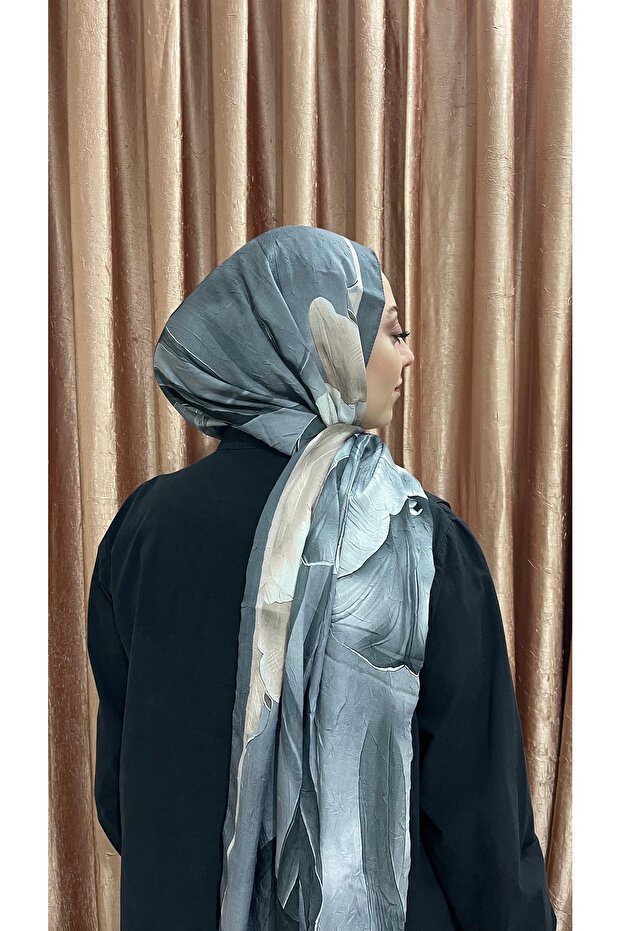 Lale desen kraş bambu şal. - 4