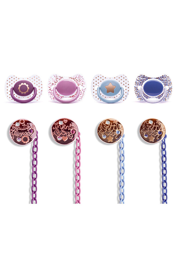 - Premium Physio Soother Silicone +4m + Premium Soother Chain