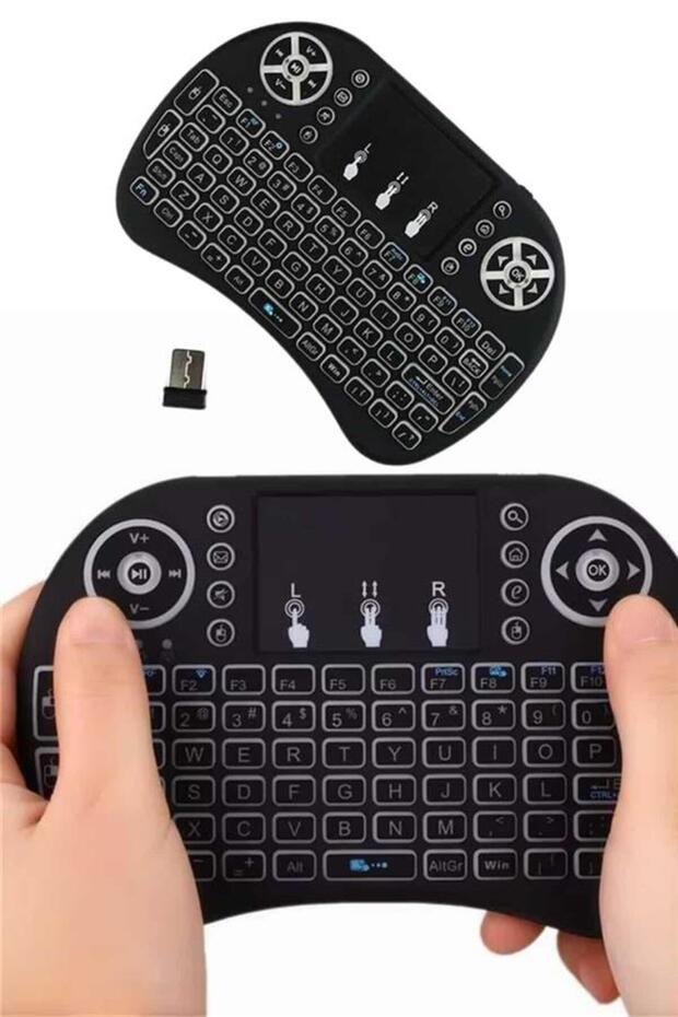 Mini Klavye Pc Playstation Ledli Mouse Rgb Mouse Bluetooth Usb - 1