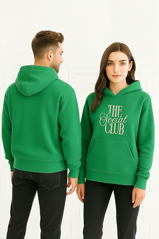The Social Club Colorful Printed Hooded Sweatshirt