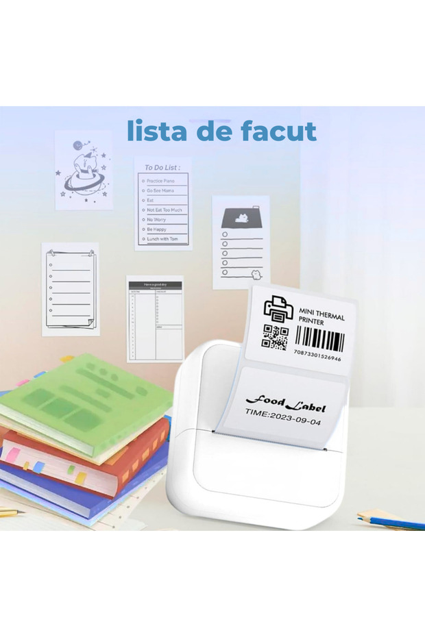 Mini portable thermal printer, Bluetooth, iOS/Android compatible - 8