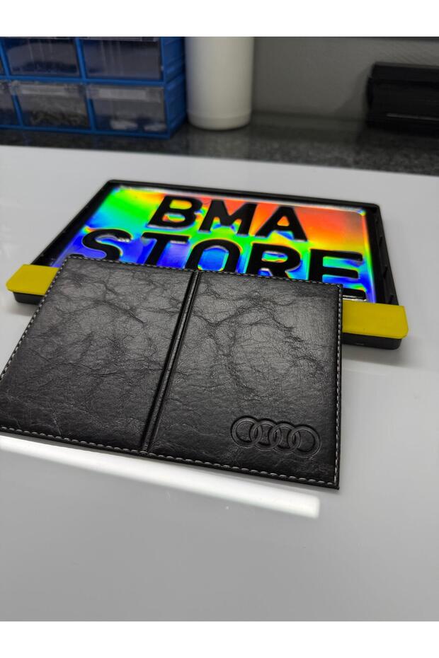 غطاء رخصة القيادة المتوافق مع أودي مع شعار الشركة - 2