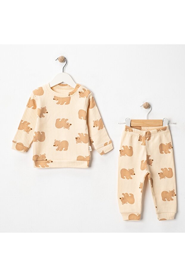 Bear Patterned Baby Set - 1