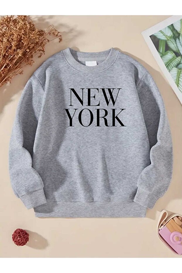Unisex New York Print Design Trend Oversize Sweatshirt