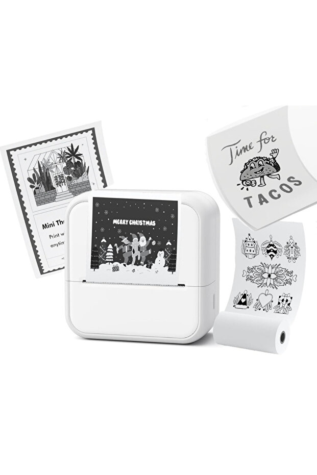 Mini portable thermal printer, Bluetooth, iOS/Android compatible - 2