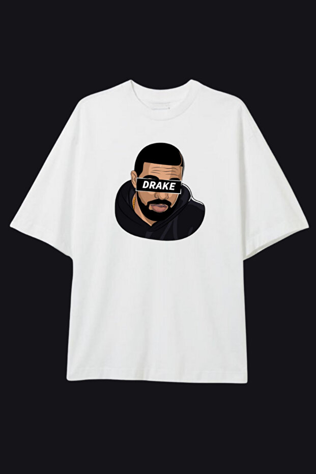 Drake Printed Oversize White T-Shirt