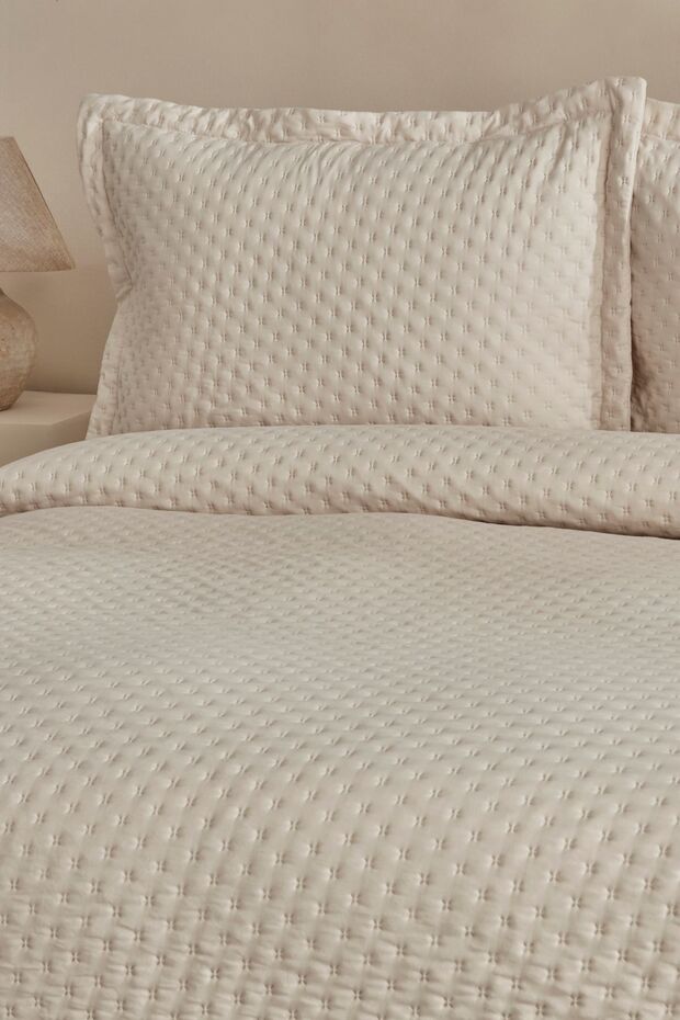 مفرش سرير فردي ناعم من Breeze Ecru - 3