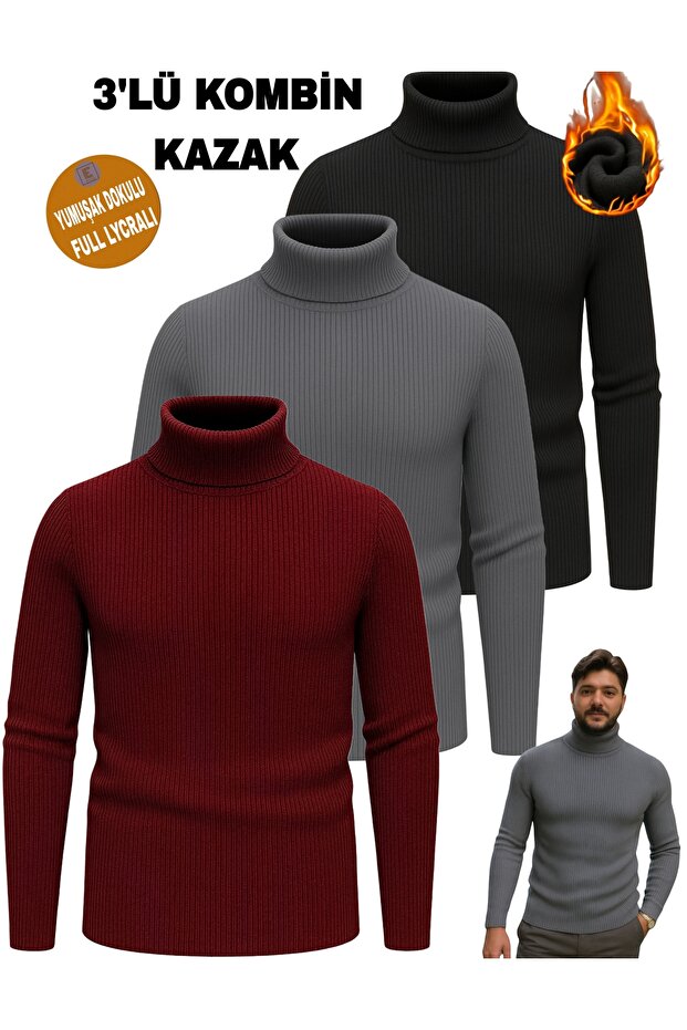 Men's Slimfit Full Lycra High Neck Turtleneck Sweater