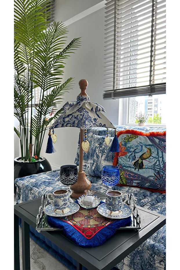 Bleu blanc Bali şemsiyesi - 2