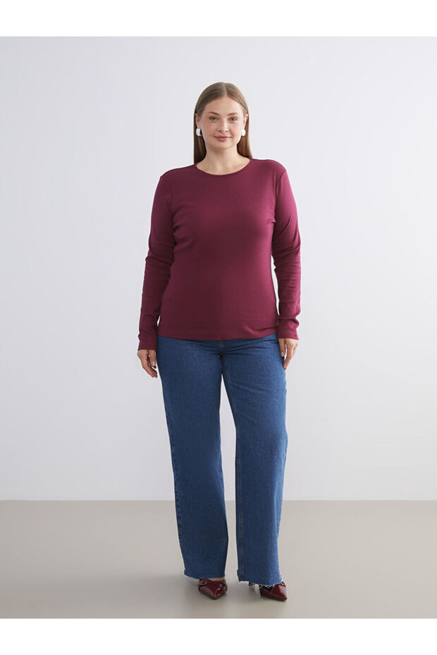 Bisiklet Yaka Kadın Tişört - 2