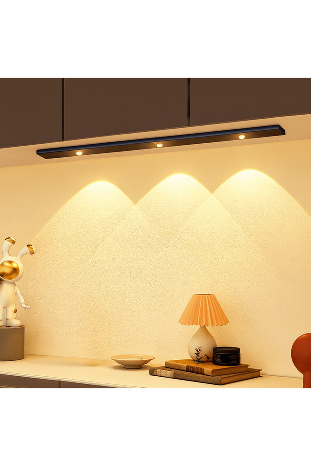 40cm Sensörlü Şarjlı LED Dekoratif Lamba Mıknatıslı 3 Farklı RENK ŞERİT LED - 4