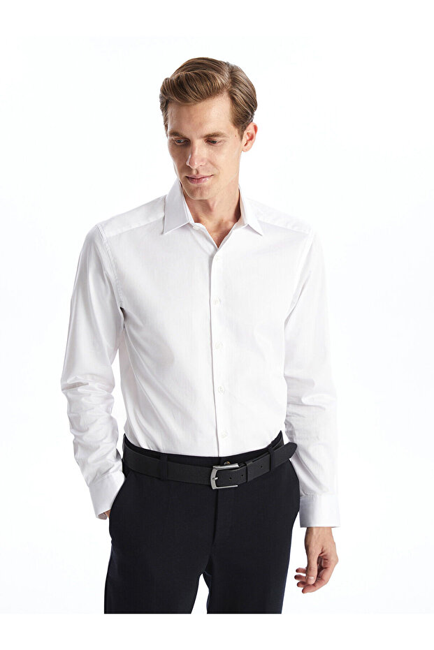 Slim Fit Long Sleeve Men's Shirt