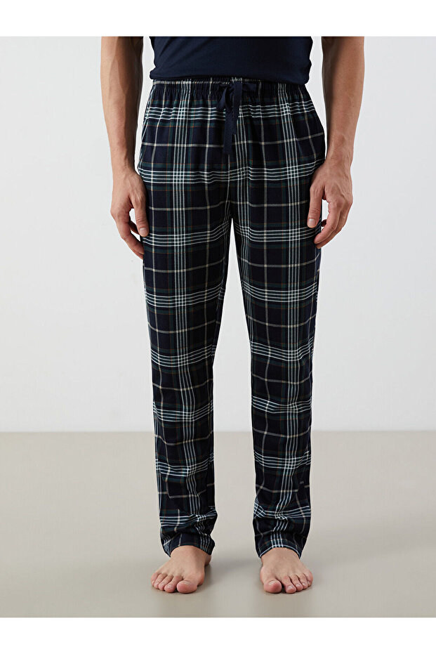 Standart Kalıp Ekose Erkek Pijama Alt - 2
