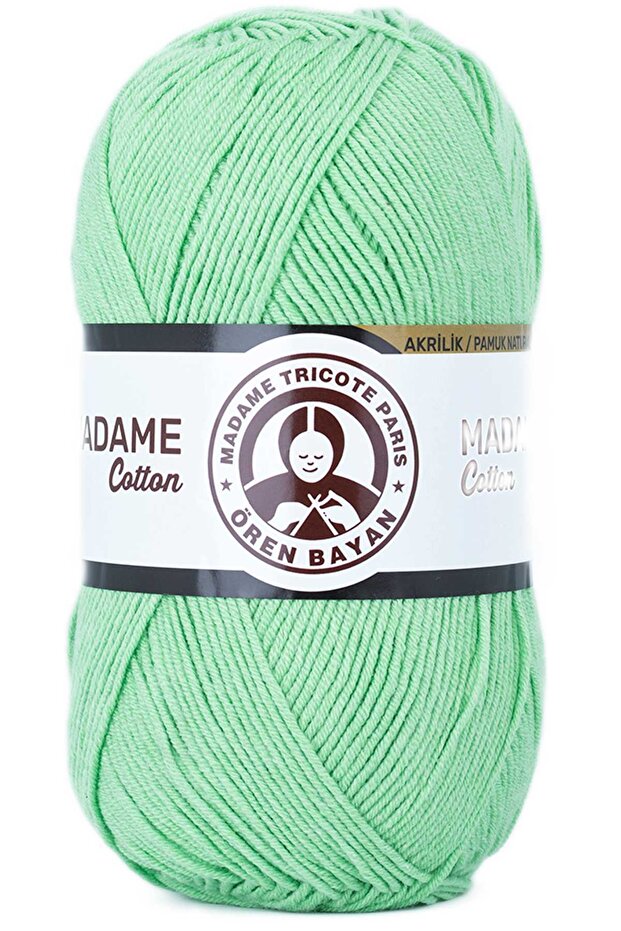 Madame cotton hand knitting yarn wool 100 gr 052 pistachio green