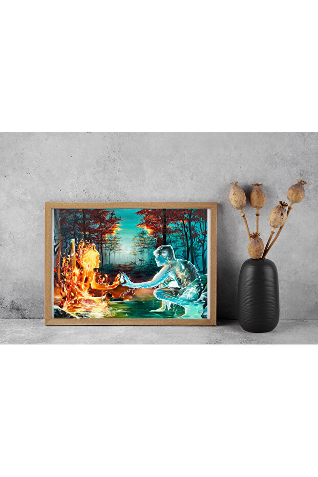 2 ADET 1000 PARÇA PUZZLE- ATEŞ VE SU VE ASİL AT - 3