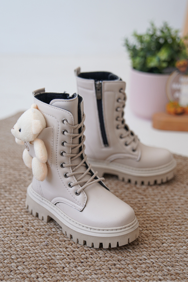 Guaranteed D006 Daily Orthopedic Girl's Boots with Teddy Bear