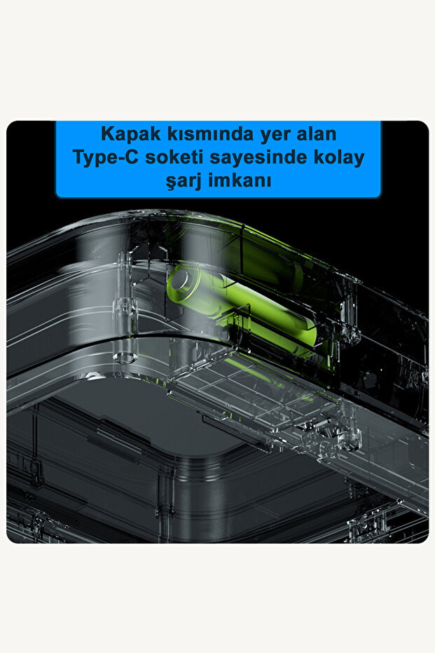 Sensörlü Şarjlı 22 Litre Çöp Kovası (Şarj Edilebilir Lityum Pilli) / GT-SC05K - 5