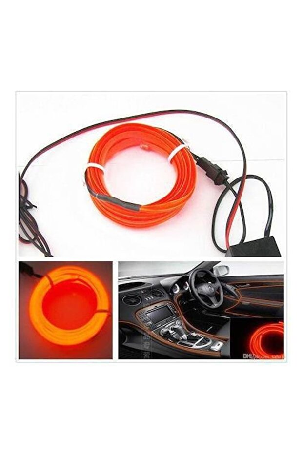 Opel Gt Compatible Red 2 Meter Neon Rope Led Torpedo Wick - 8