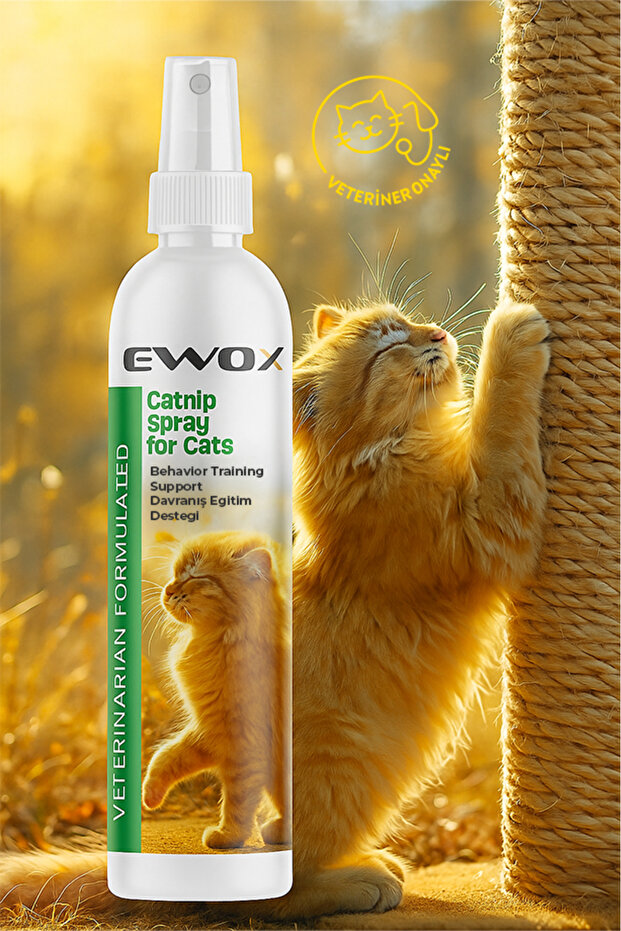 Catnip Sprey 100ml – Kediler İçin Doğal, Oyuna Teşvik Edici, Eğitici ve Eğlenceli Kedi Spreyi - 1
