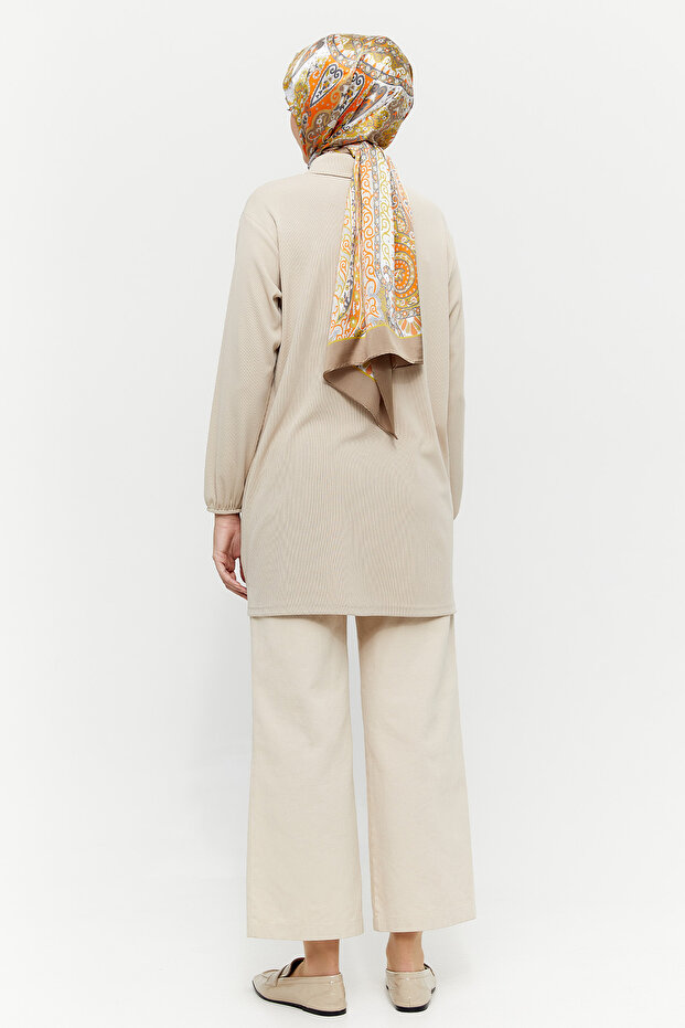 Fermuarlı Örme Tunik - 5