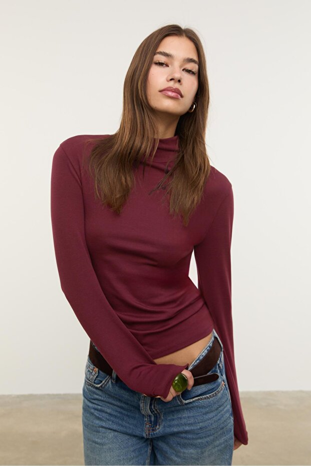 Basic dik yaka tişört - 3