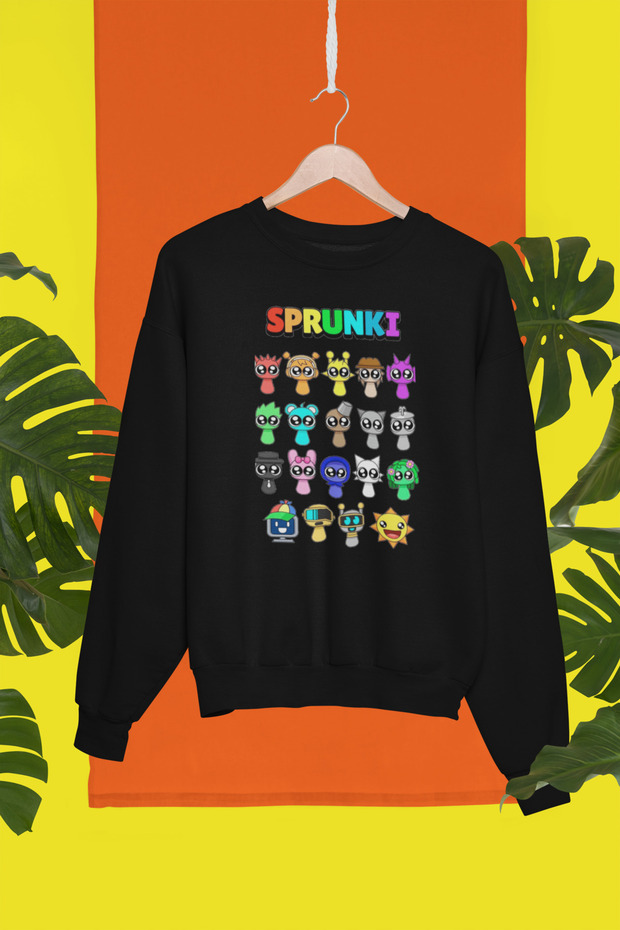 Stil-X Sprunki Printed Circular Necklace Children's Sweatshirt