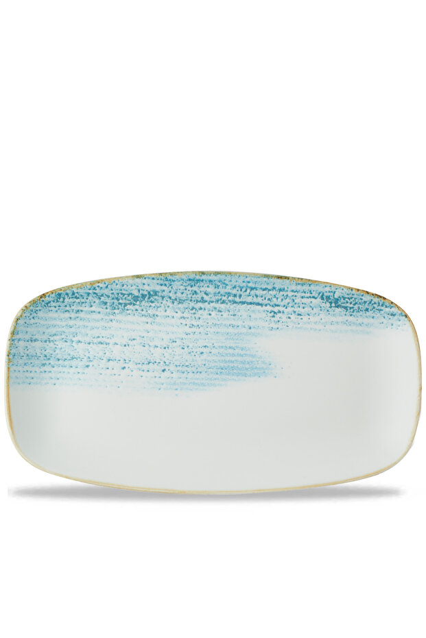 Homespun Accents Aquamarine Chef's Oblong Plate – 35.5 x 18.9 cm