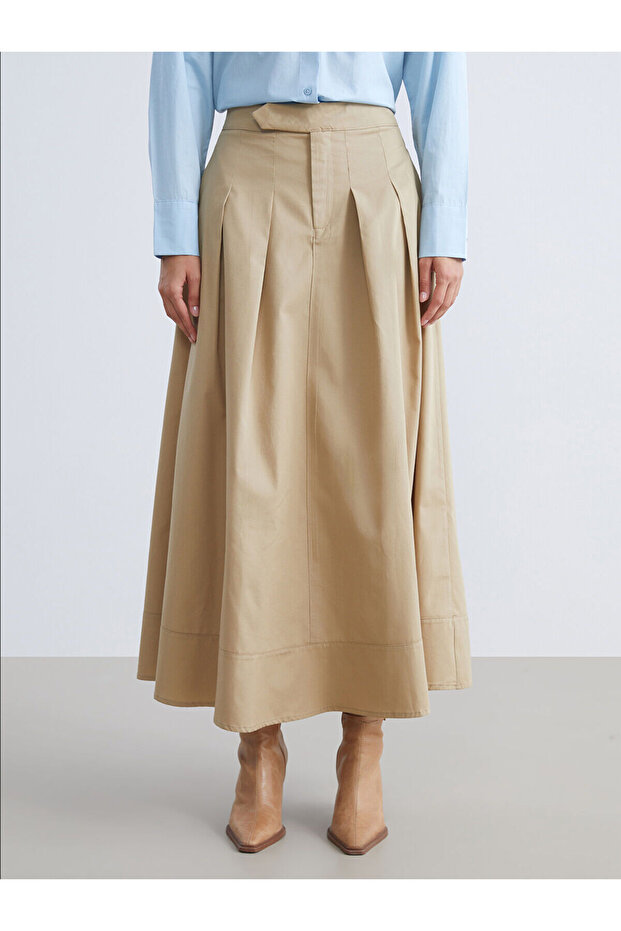 Loose Fit Pileli Etek - 3