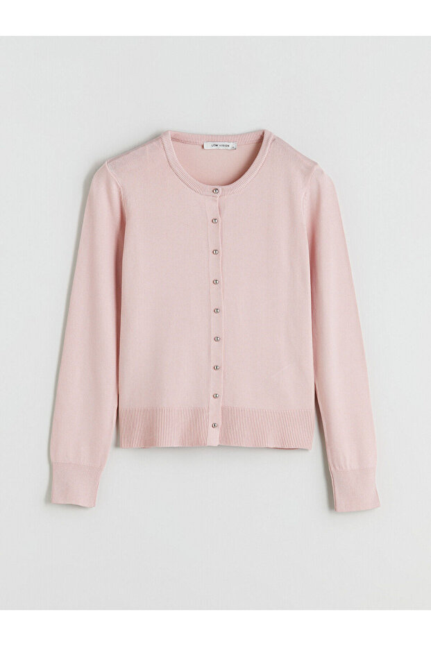 Bisiklet Yaka Kadın Triko Hırka - 5