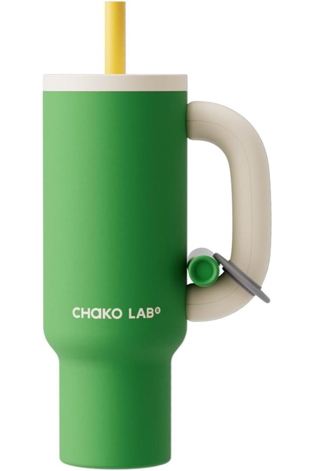 CHaKOLAB BaWangCUP Stainless Steel Insulated Tumbler with Handle and Straw, BPA Free, 950 ml