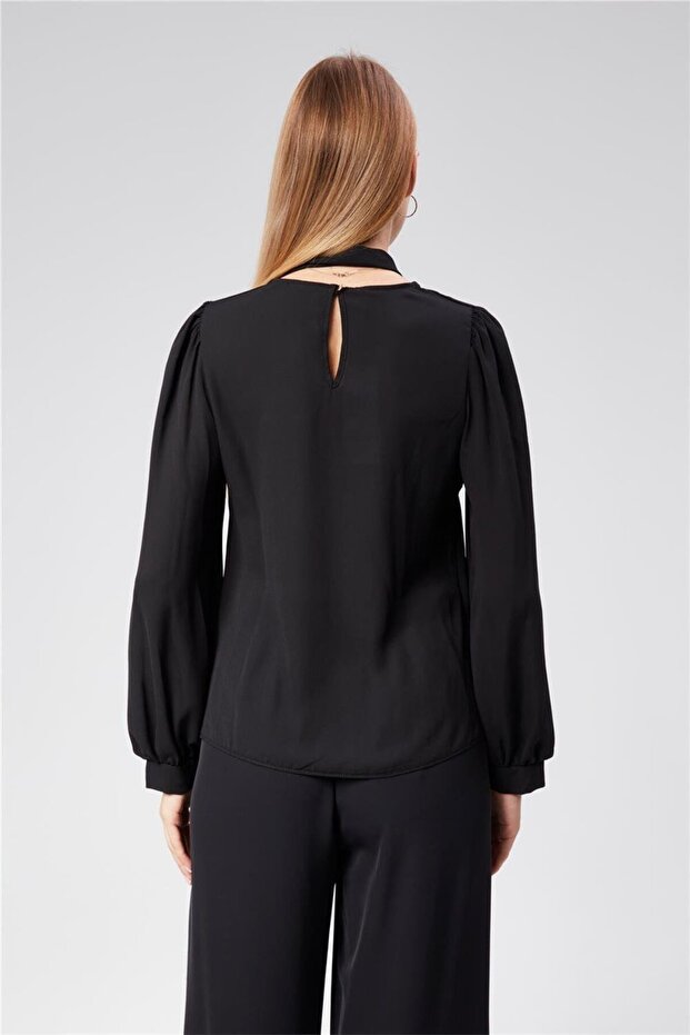 Kuşak Geçmeli Bluz - 8