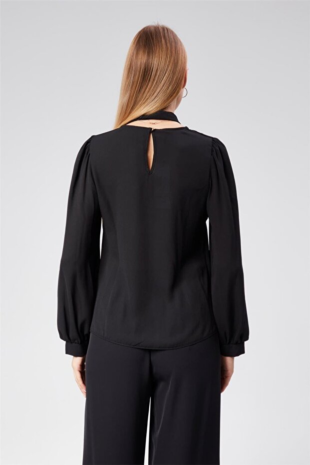 Kuşak Geçmeli Bluz - 7