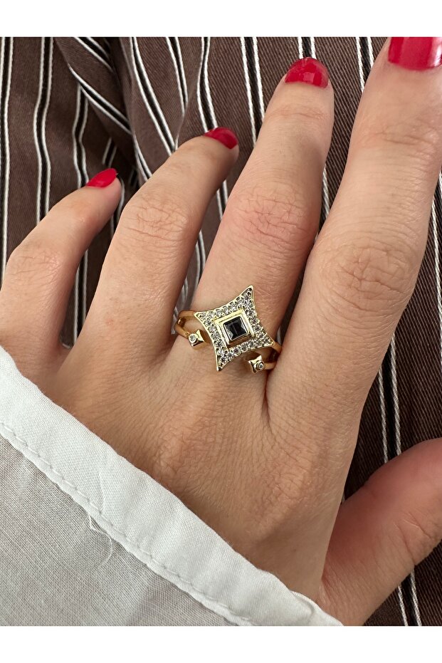 خاتم لامع من الحجر الأزرق الداكن - 3