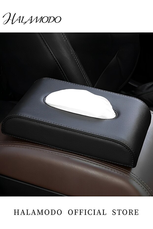 حامل ورق علبة مناديل السيارة مصنوع من جلد البولي يوريثان، حامل مناديل مستطيل الشكل، علبة مناديل متعددة الوظائف - 7