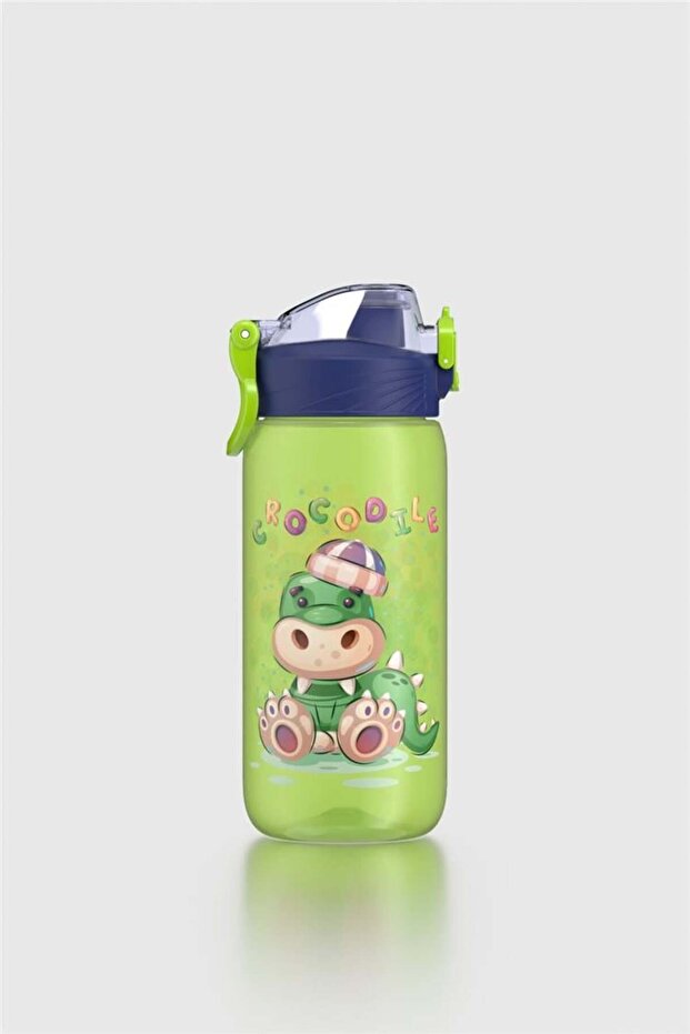 Wave Patterned 530 ml Leakproof Children's Water Bottle 912168 Green