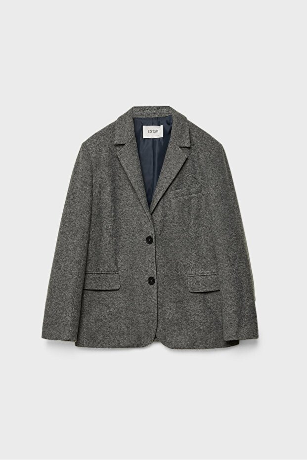 Oversize balıksırtı blazer - 5