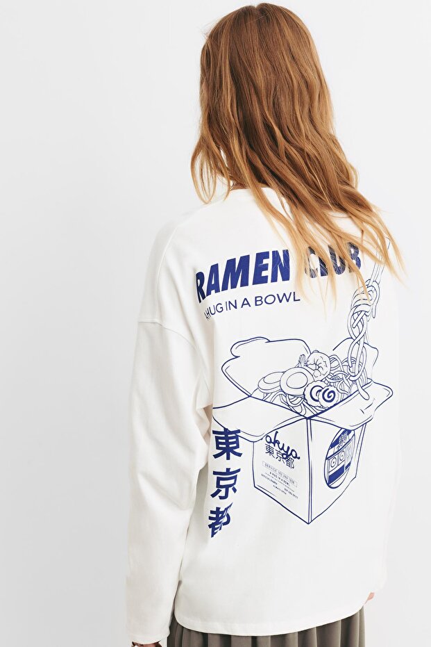 Uzun kollu ramen t-shirt - 6