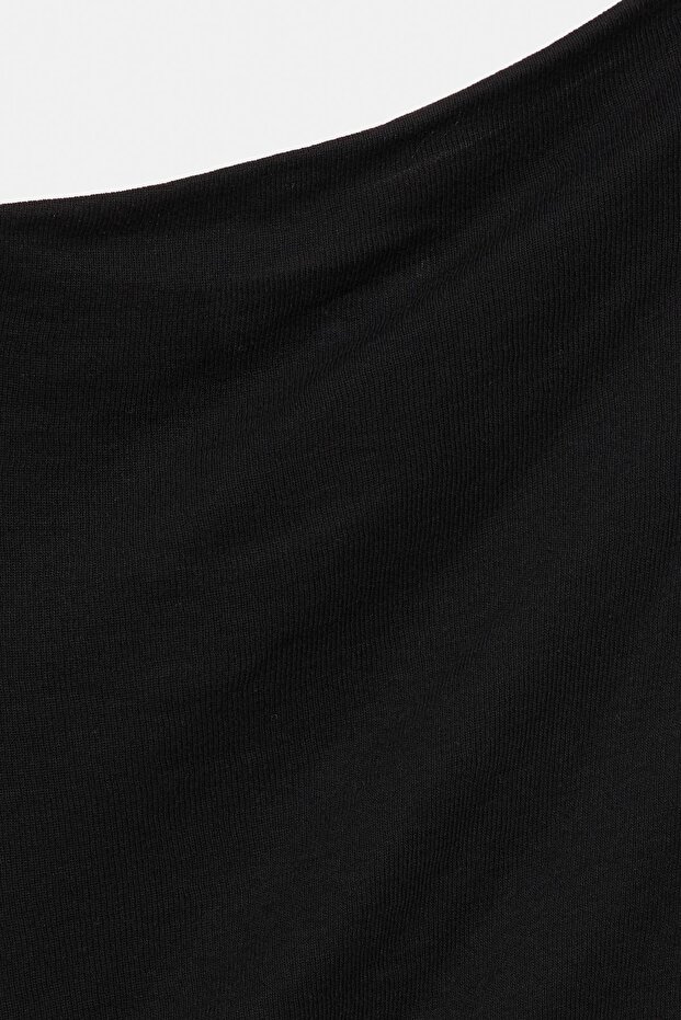 Asimetrik uzun kollu top - 7