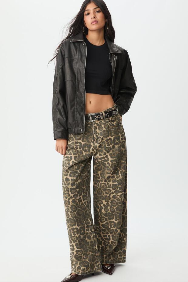 Kapitone suni deri ceket - 2