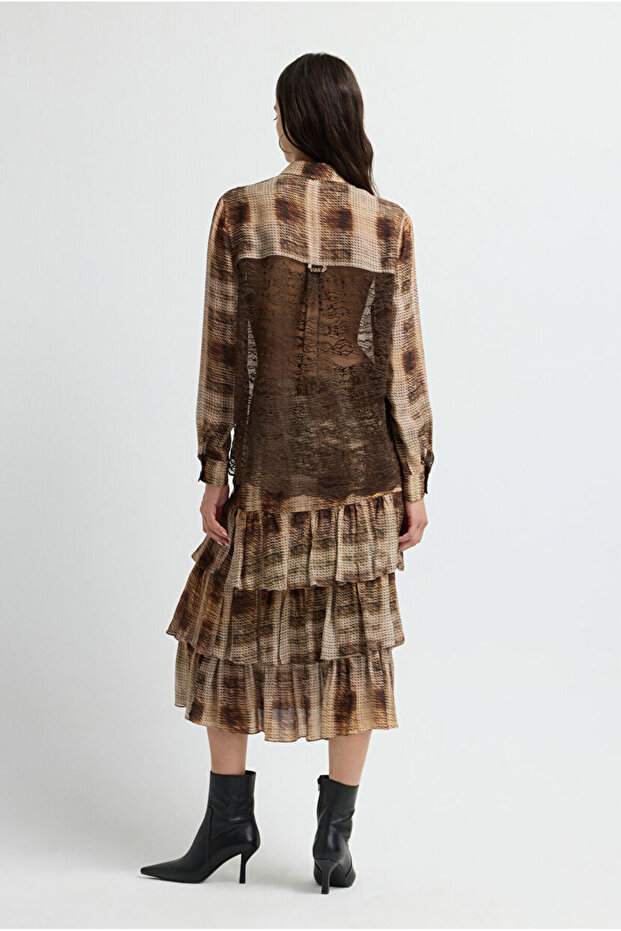 Dantel Detaylı Gömlek - 5