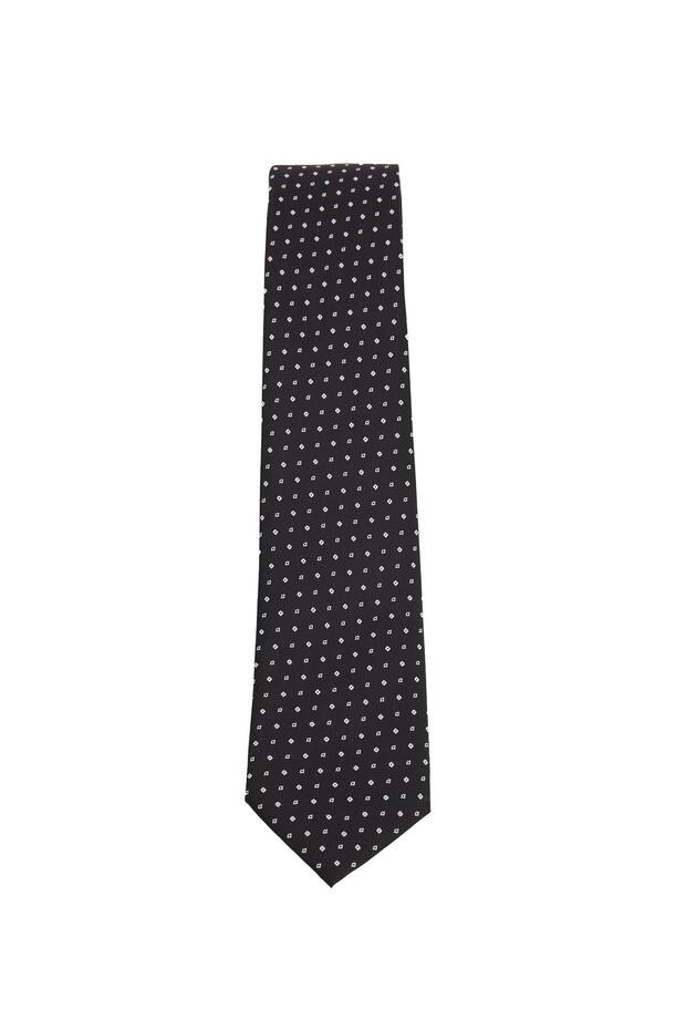Patterned Classic Men's Tie with Pocket Handkerchief