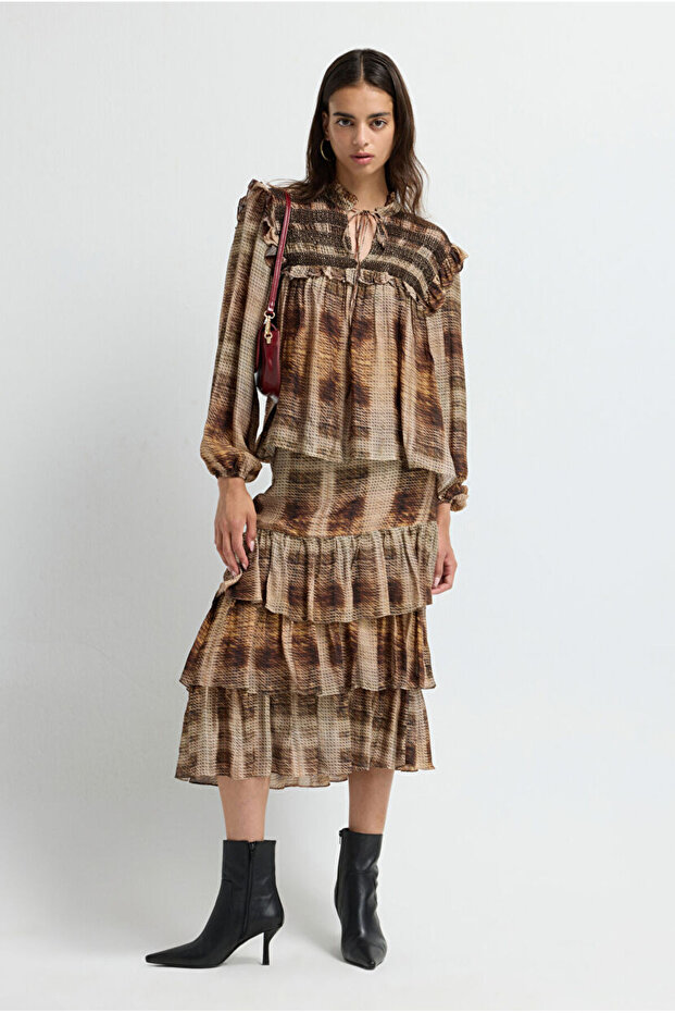 Volanlı Katlı Etek - 6