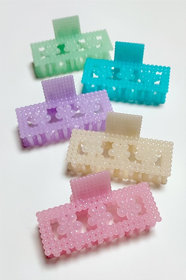 مشبك ملابس مستطيل ملون 8 سم - 1