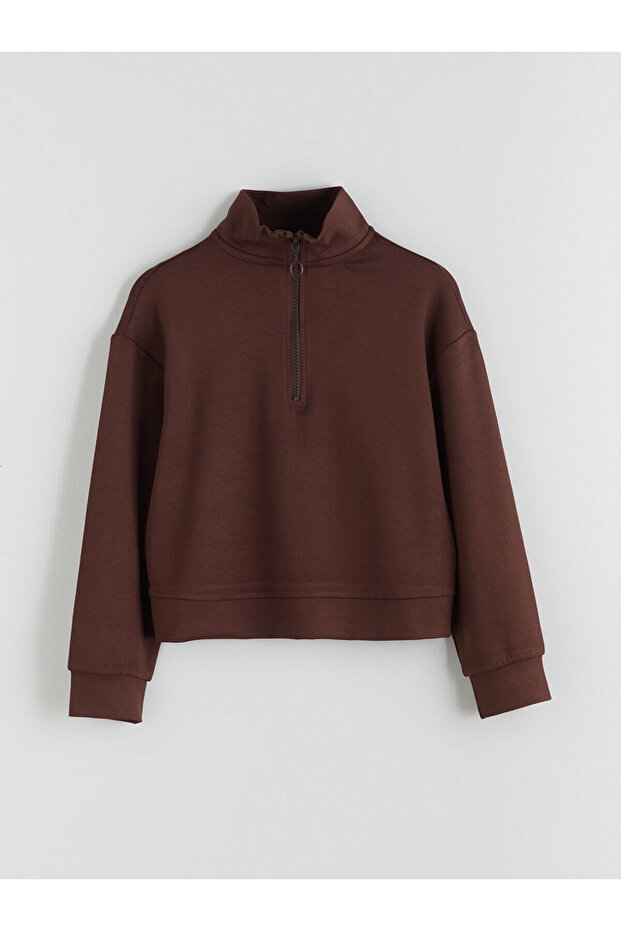 Peak New Season Stand Collar Girls' Sweatshirt